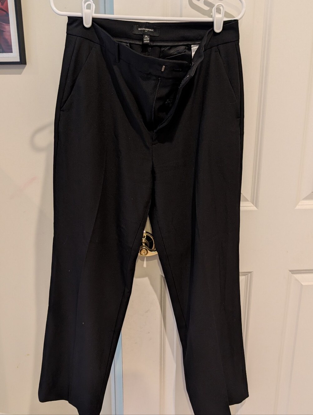 Banana Republic Black Sculpted Stretch Trousers PETITE